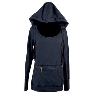 Mossimo Supply Co. (Target) Distressed Pullover Hoodie Small Black 100% Cotton